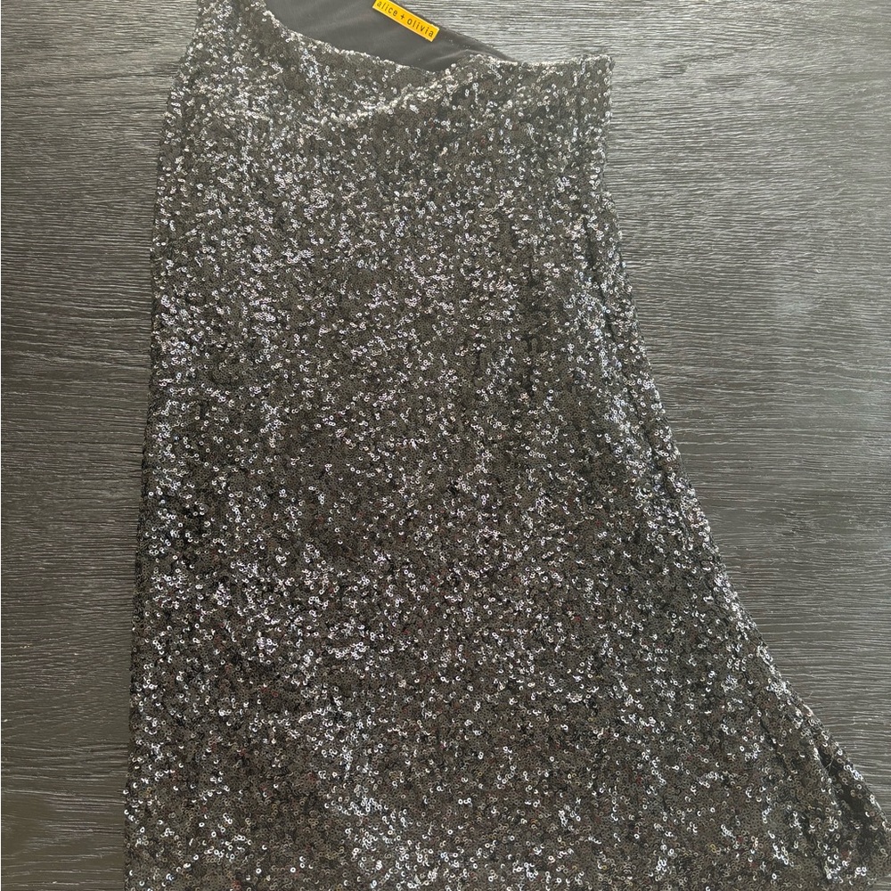 Alice and Olivia Black Sequin Dress